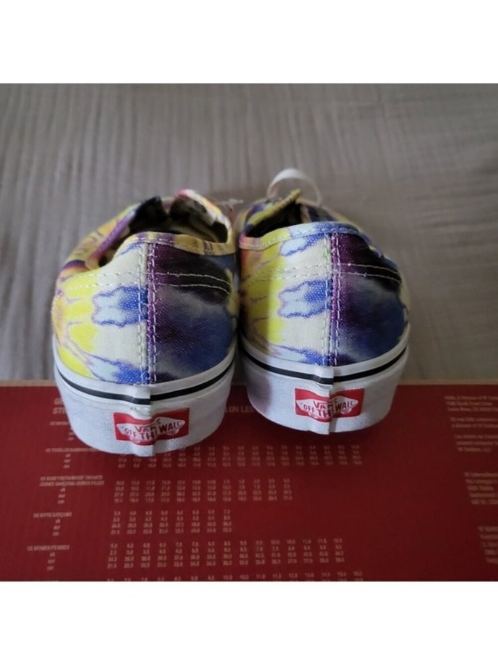 Vans Authentic Sf Washed Tie Dye White Men 10.5 Canvas multicolor 052026 - Picture 6 of 8